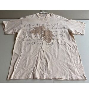 Vintage Natural Expressions Nature Quote Graphic T-Shirt Cream XL Made‎ in USA